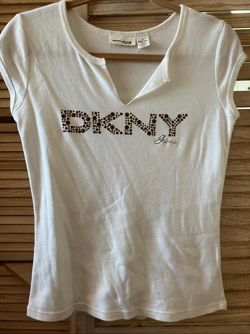 DKNY Jeans Petites Women's White Top PM